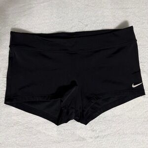 Nike Volleyball Shorts Women Large Black Spandex Compression Athletic Workout